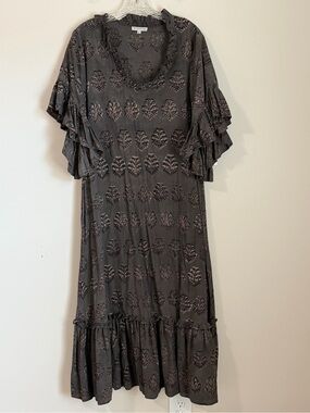 Fitzroy & Willa Maxi Dress Size Large Brown